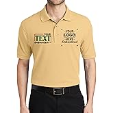 Custom Embroidered Polo Shirts for Men Personalized Embroidery Text Logo Name Company
