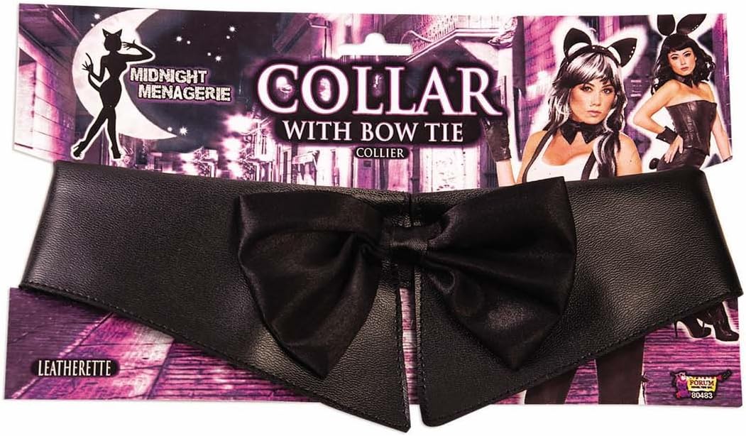 Collar with Bow Tie, Black