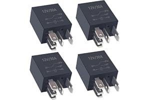 CARLEEF 4PCs 5 Pin 30A 12V Heavy Duty Multi-Purpose Fuel Pump Relay - Universal Automotive Relay with Waterproof Design for Most Truck SUV Car Accessories (5 Pin/4PCs)