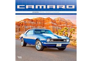 Camaro OFFICIAL | 2026 12 x 24 Inch (Hanging) Monthly Square Wall Calendar | Plastic-Free | BrownTrout | Chevrolet Motor Muscle Car