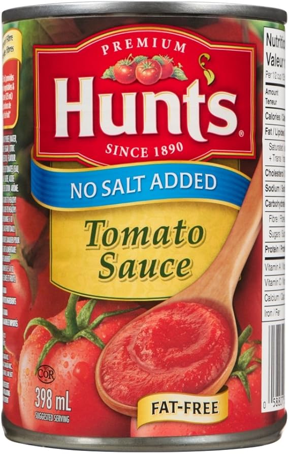 Hunt's Tomato Sauce No Salt Added (Pack of 24) Amazon.ca Grocery