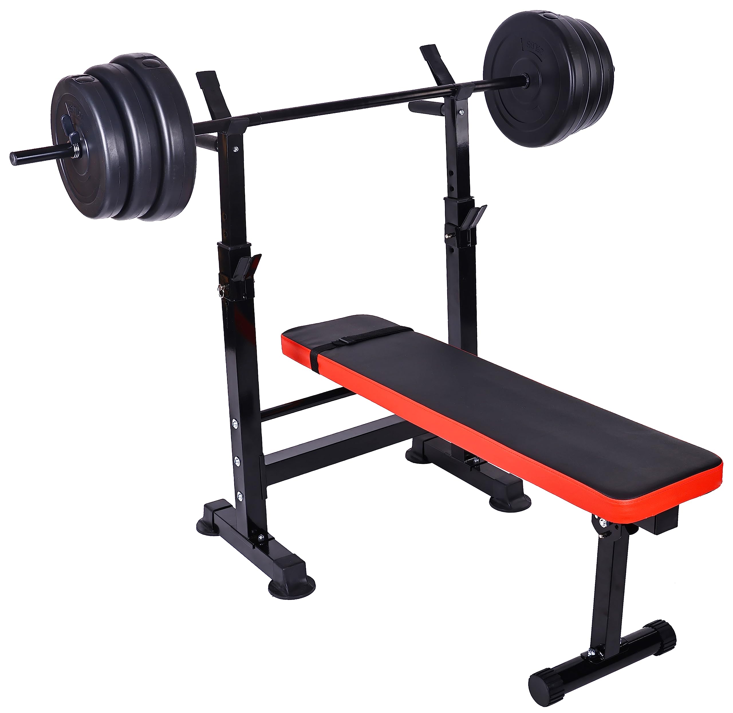 thumbnail image 2 of GYM MASTER Adjustable Squat Rack With Spotter Arms & Dip Bars - 250kg Capacity, Fits Olympic Bars, Home Gym Stand 2 of 11