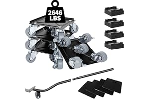 FEILAYDUN Upgraded Furniture Mover Dolly with 5 Wheels, Heavy Duty Furniture Dolly, with 360° Rotatable Wheels & Furniture Lifter, for Moving Heavy Furniture, Maximum Load 2646LBS/1200KG