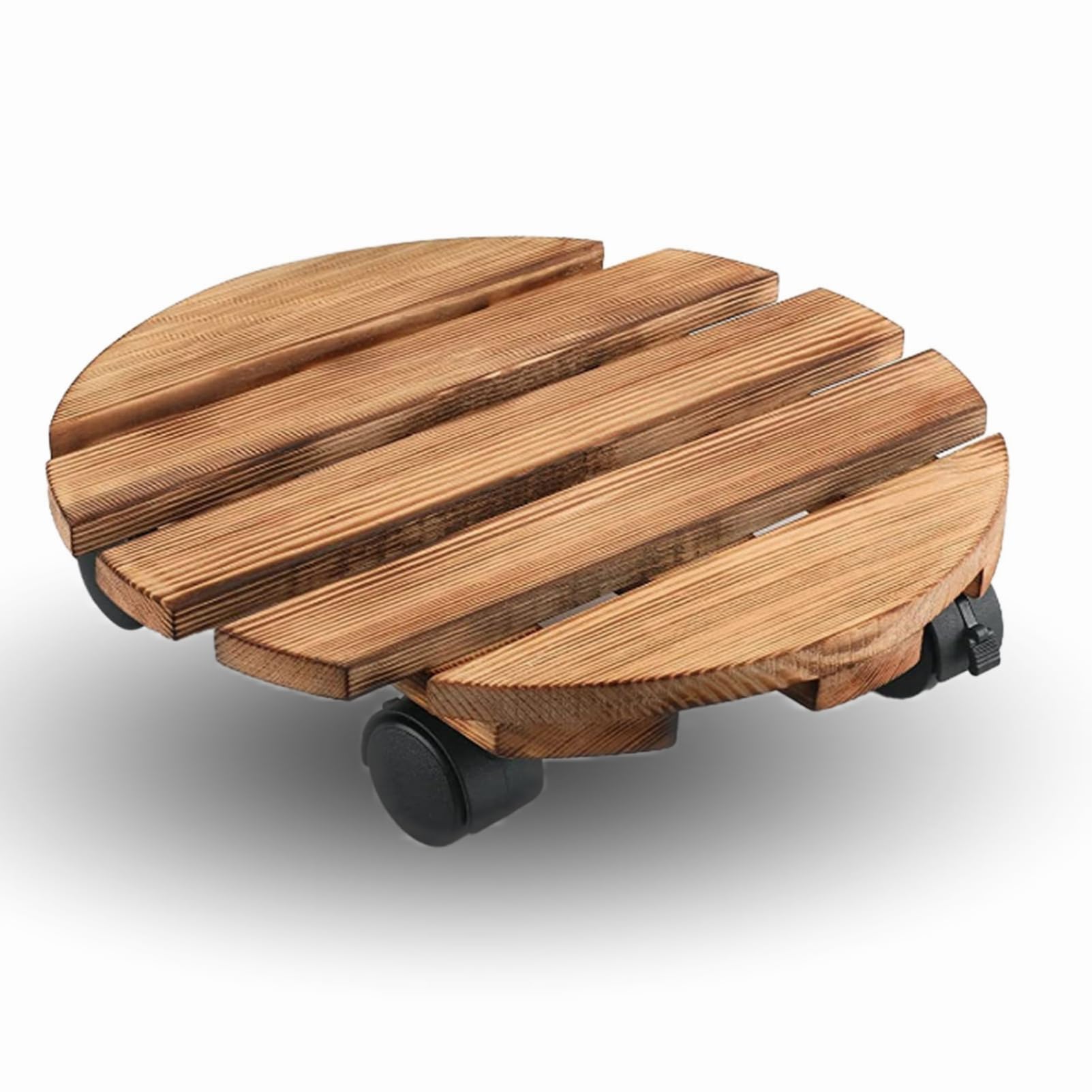 Plant Caddy Plant Stand with Wheels Heavy Duty Rolling Plant Stand Lockable Thickened Rolling Plant Stand with Universal Wheels for Outdoor Indoor Large Plant Pot Flower Pot Patio(Round)