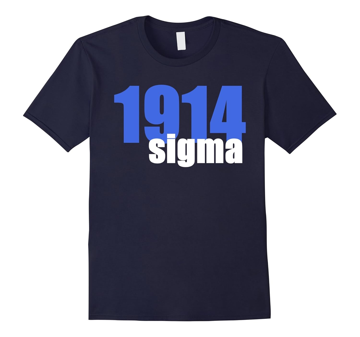 Mens Phi Beta Blue Sigma White 1914 Men's T-Shirt-ANZ