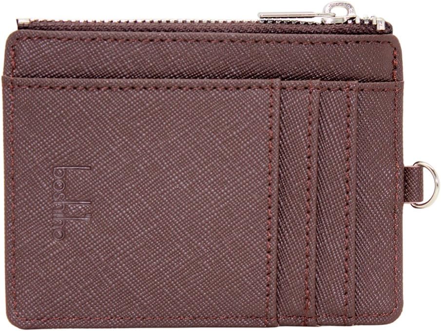 Leather ID Card Badge Holder: Boshiho Faux Leather Office Lanyard Card Holder with Neck Lanyard Strap 1 ID Clear Window Vertical Style (0148-Brown) - Image 5