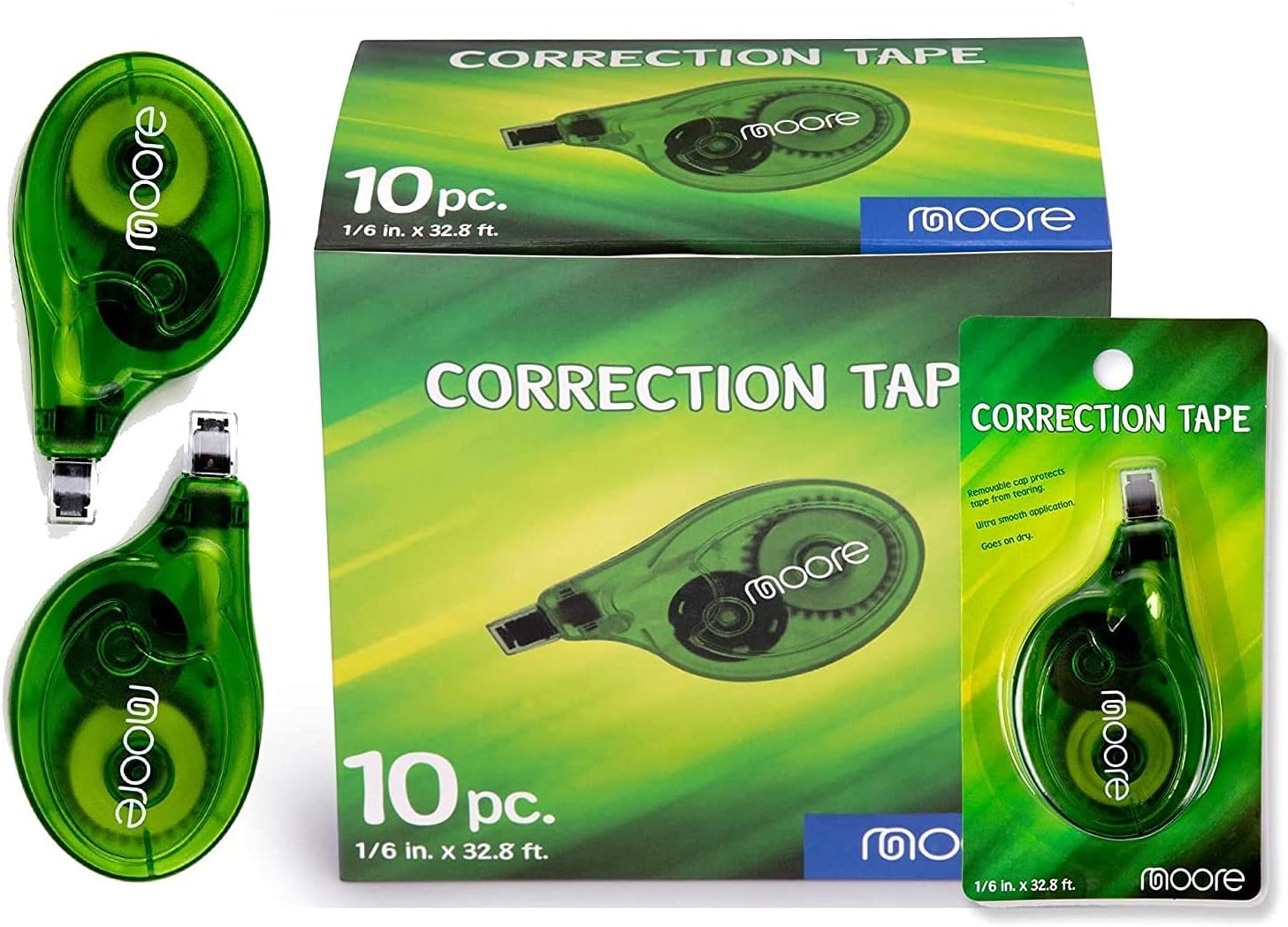 Moore Correction Tape, Quick and Easy Application, 10 Count, Multi-Purpose for School, Office & Home : Office Products
