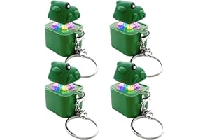 GENERIC Frog Croaking Fidget Toy, Frog Croaking Keychain With Sound LED lights - Stuff Fun Gift for Kids Boys Girls