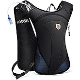 MIAOJIE Hydration Backpack with 2L Water Bladder Bag, Lightweight and Breathable Running Vest for Men, Adjustable Chest Straps Water Pack for Cycling Hiking Climbing Outdoor