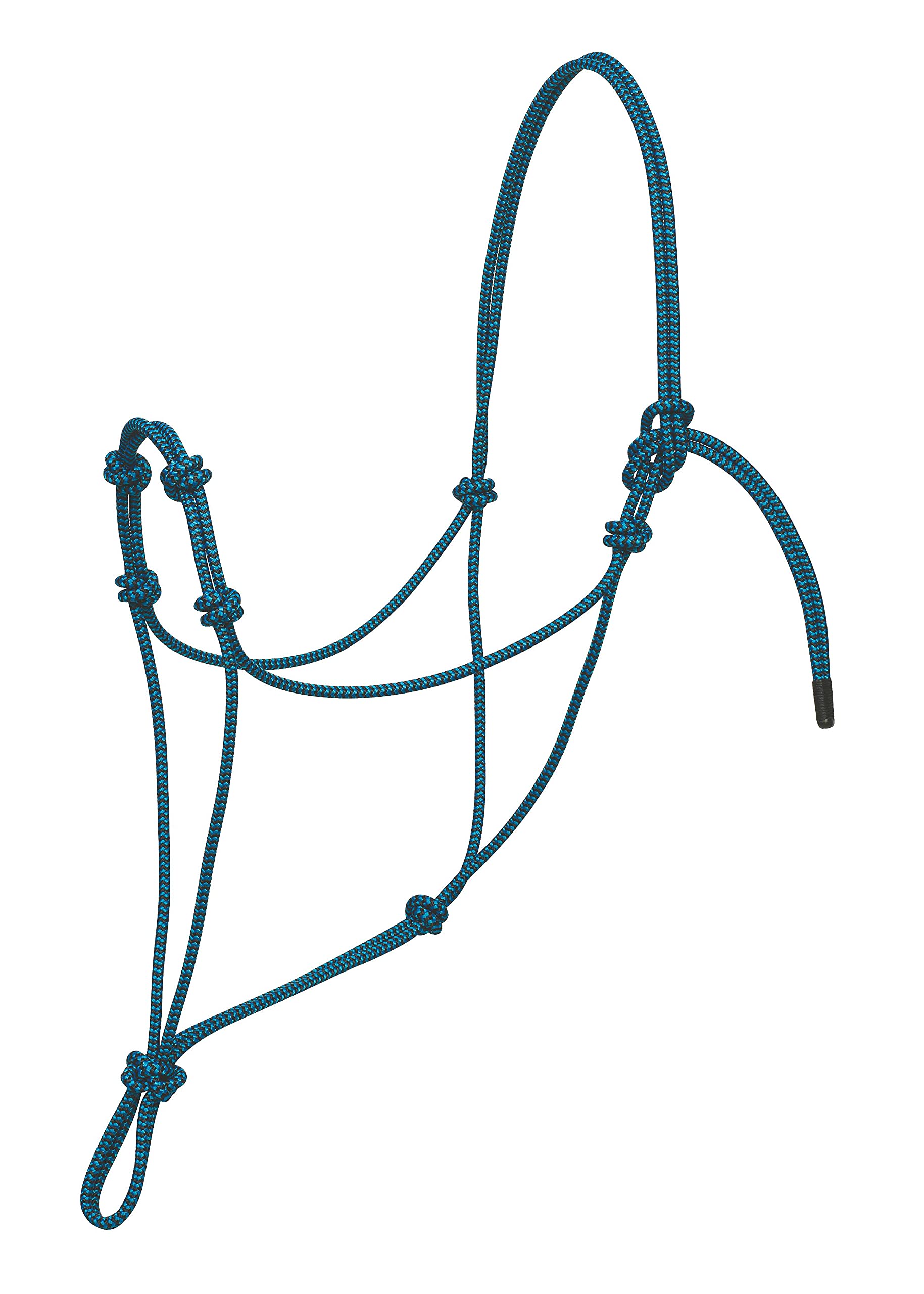 Weaver Leather Silvertip Four Knot Rope Halter, Blue/Black, Average