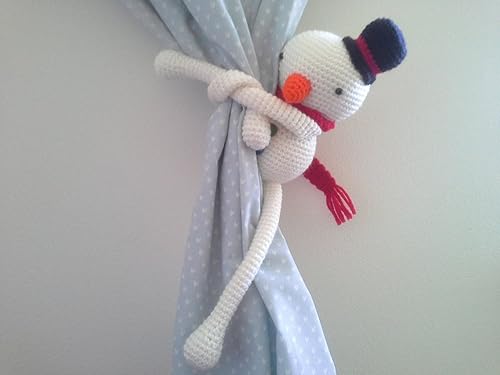 Amazon Com Snowman Curtain Tie Back Crochet Snowman Christmas