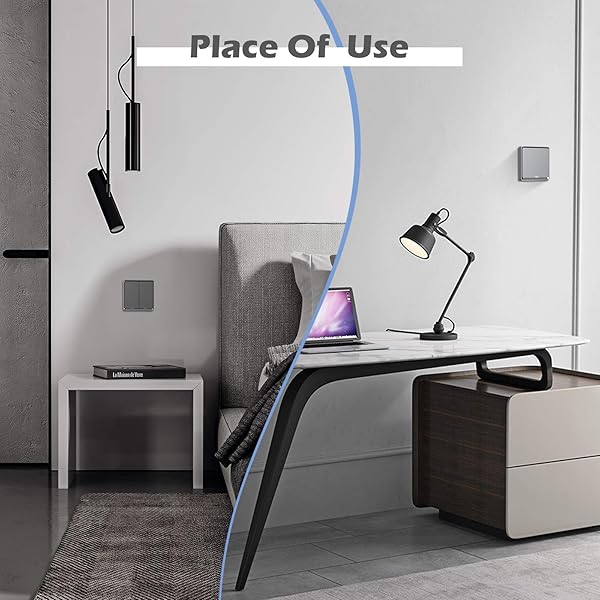 Wifi Interruptor Alexa 3 Gang Etersky Interruptor Inteligente Compatible con Alexa y Google Home Interruptor Pared Luz Control APP Smart Home Interruptor Tactil con Temporizador Neutral Requerido