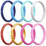 ThunderFit Thin and Stackable Silicone Rings for