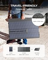 EF EcoFlow 400W Lightweight Solar Panel Bifacial N-Type with XT60 Cable view 6
