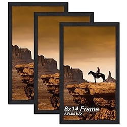A PLUS MAX 8x14 Picture Frame Set of 3, Black