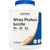Nutricost Whey Protein Isolate (Unflavored) 5LBS