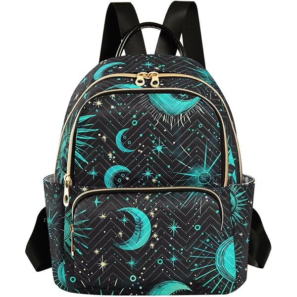 Amazon.com: ALAZA Moon Star Witchy Blue & Purple Mini Backpack