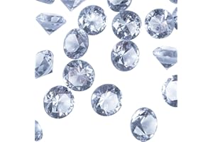 Babenest Acrylic Diamond Fake Gems Vase Filler, 240pcs 3/4 Inch Faux Diamonds Crystals Jewels for Table Scatters Wedding Party Event Arts & Crafts Birthday Decoration Favor (Clear)