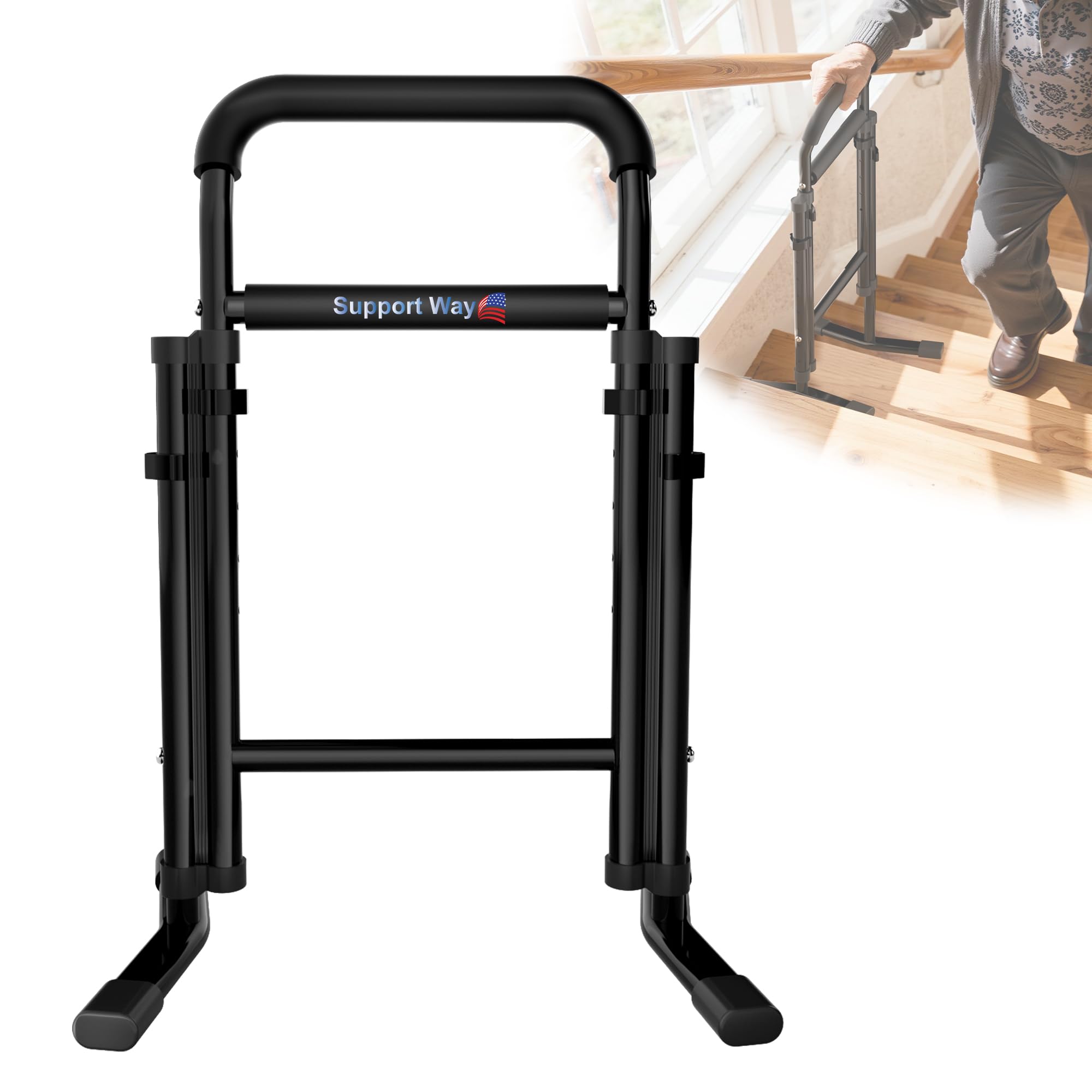 Photo 1 of Support Way Stand and Sit Assist Device for Elderly, 2-in-1 Mobility Aid for Couch & Stairs, Adjustable Standing Cane with Wide Base, Lift Assist for Chair, Bed, Toilet- 450 Capacity