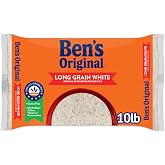 BEN'S ORIGINAL Enriched Long Grain White Rice, Parboiled Rice, 10 lb Bag