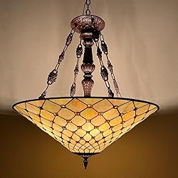 Capulina Large Size Tiffany Chandelier 5 Light 25