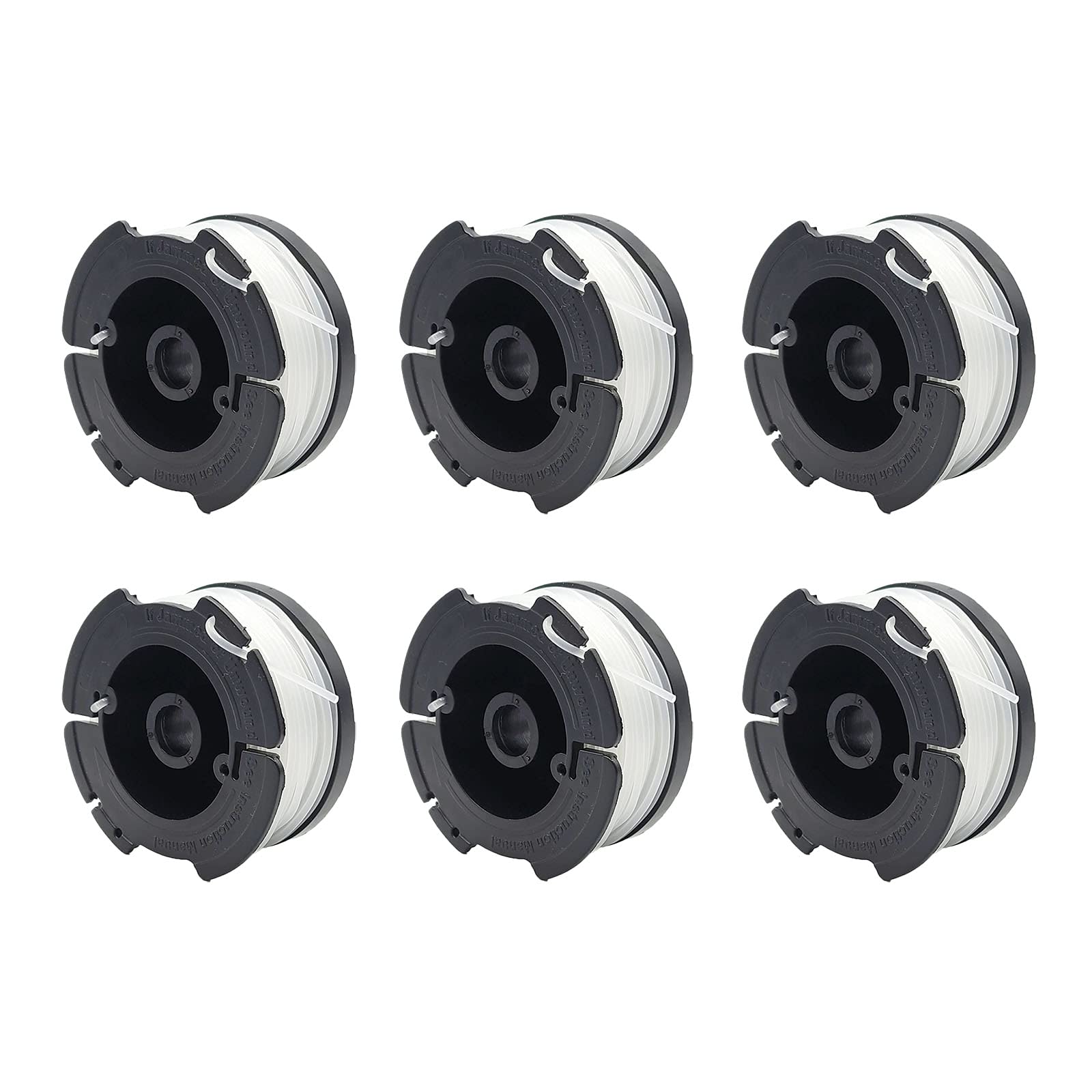 unique corn A6481 A6485 Spool Line Compatible with Black & Decker, 30'x 0.065" Replacement Spool for Reflex Strimmer ST5530-GB GLC3630L20-GB STC1820PC-GB BESTA530-GB BESTA525-GB (6 Packs)