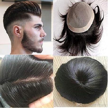 Inaaya Human Hair Wig Toupee Human Hair Patch For Men Pack Of 1