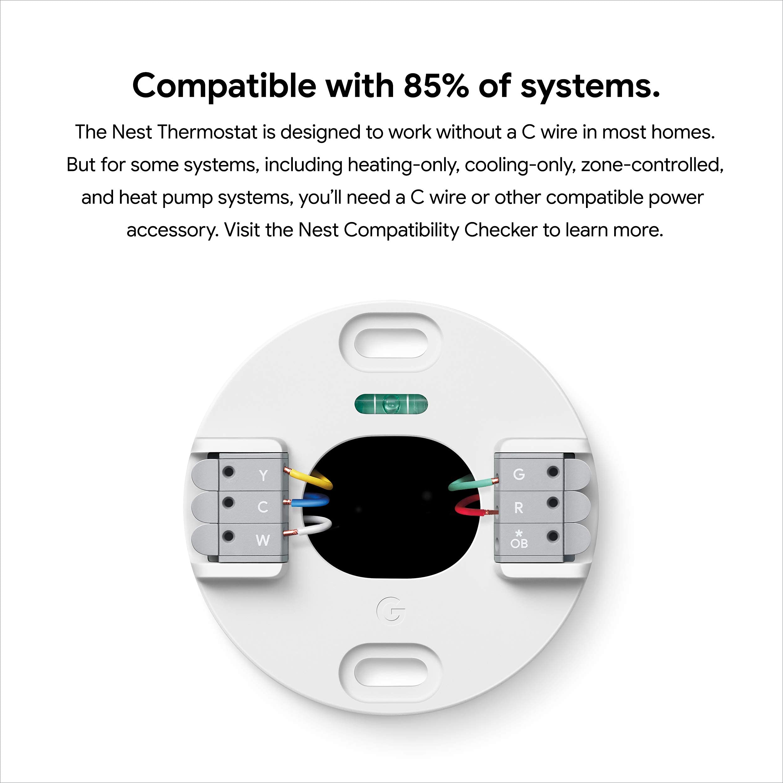 Google Nest Thermostat - Smart Thermostat for Home - Programmable Wifi Thermostat - Charcoal - View 3