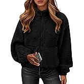 KIRUNDO Sherpa Jacket Women Fleece Oversized Zip Up Winter Coats Fall Jackets Faux Fur Warm Outwear 2026 Fashion Clothing