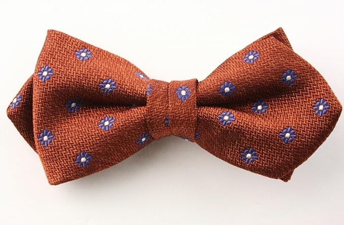Amazon フェアファクス Fairfax 花柄小紋の蝶ネクタイ オレンジ系 メランジ シルク100 日本製 バタフライタイ ボウタイ チョータイ Ct3733 ネクタイ 通販