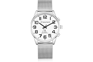 Hearkent Atomic Talking Watch,English Announce,Large Number&Dial,Time Self Setting,Built-in Alarm/Hourly Chime for Elderly/Blind/Visually Imparied