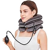 CLEANET Neck Stretcher for Pain Relief, Adjustable Inflatable Cervical Traction Device, Neck Brace for Home Use, Supports Nec