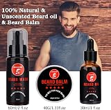 Sminiker Beard Grooming Kit with Oil Balm Wash Brush Comb Scissors view 2