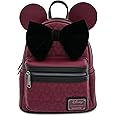 Loungefly Minnie Mouse Maroon Quilted Womens Double Strap Shoulder Bag Purse