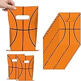 KERINGO 50 PCS Basketball Party Favors Bag Plastic Basketball Gift bags Basketball Party Decorations Basketball Goodie Treat Snack Candy Bags for Basketball Theme Birthday Party Supplies