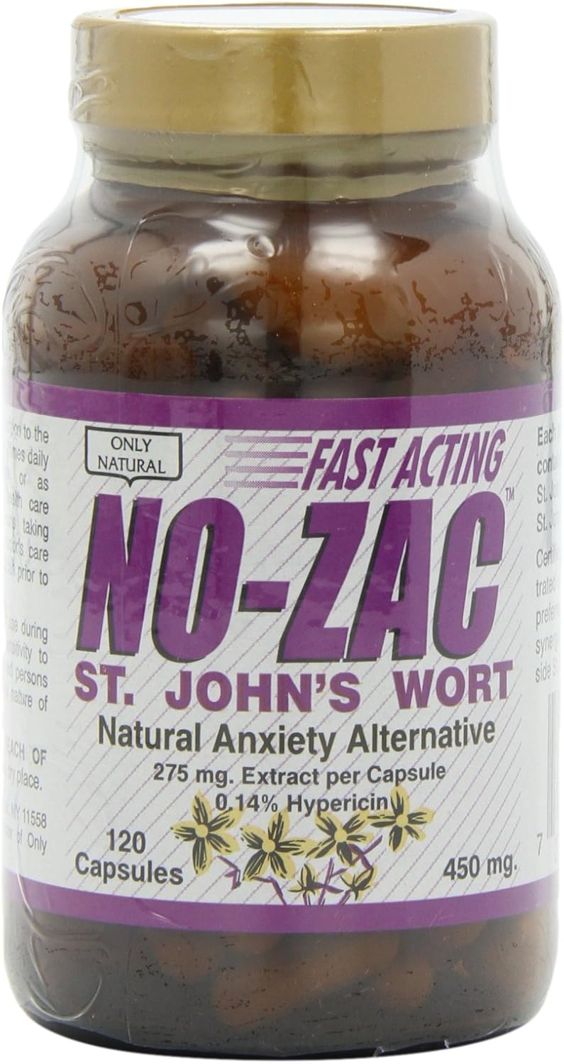 Only Natural St. Johns Wort (no Zac) 450 Mg, 120-Count: Health & Personal Care
