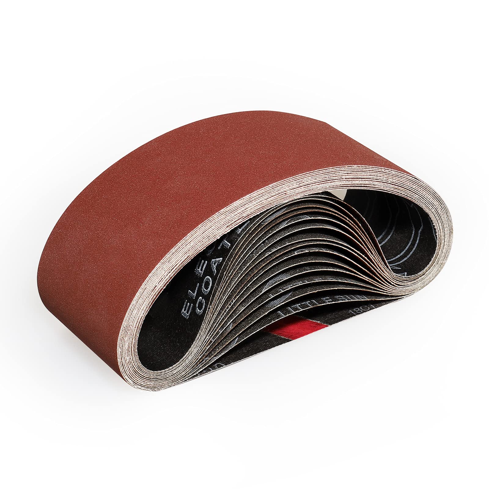 Sruhrak 75X457mm Abrasive Sanding Belt Set - 15 Pack 320 Grits Sandpaper Belts for Portable Belt Sander