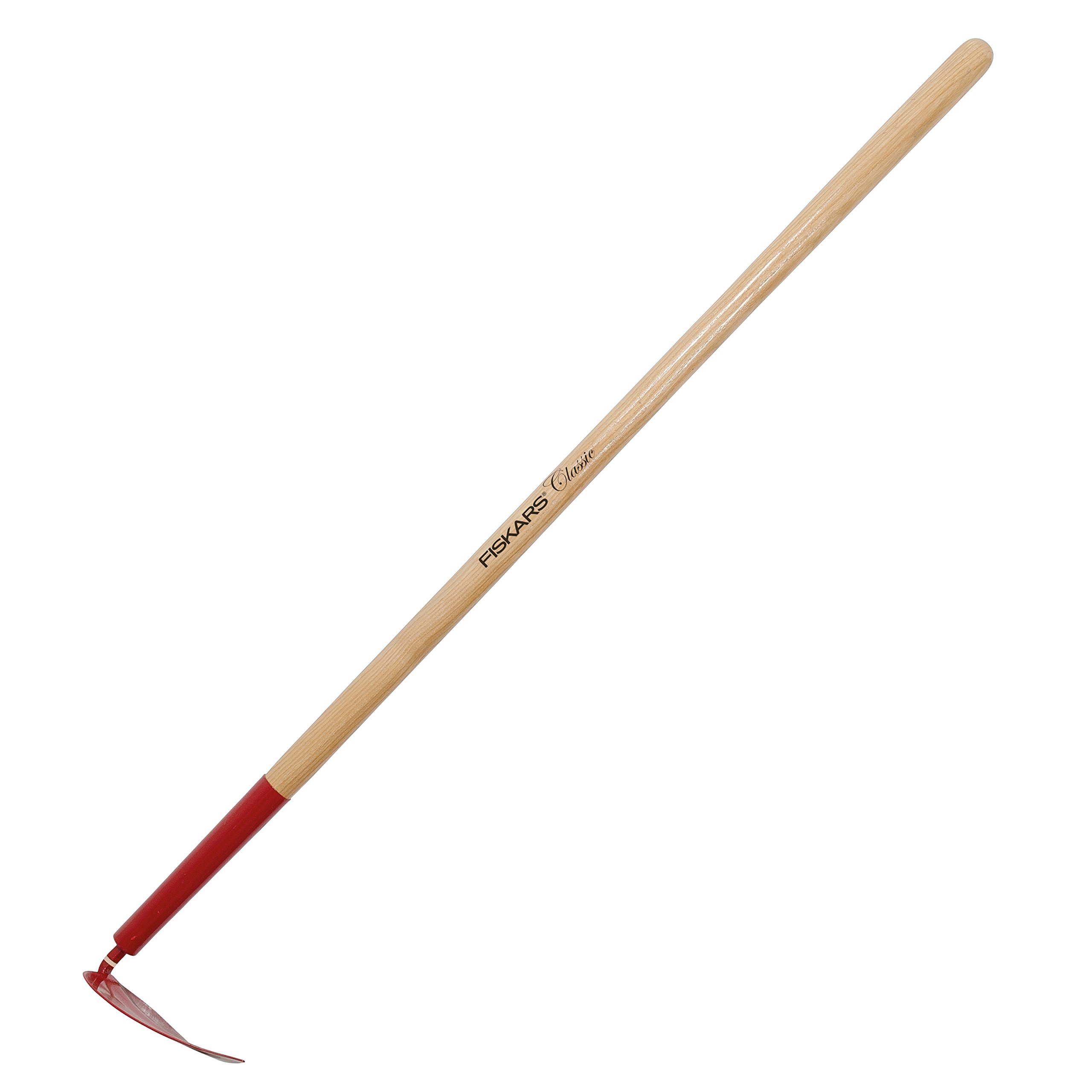 Fiskars potato hoe, length: 124 cm, steel head/branch-free ash wood handle, red, Classic, 1003709 โ image 1