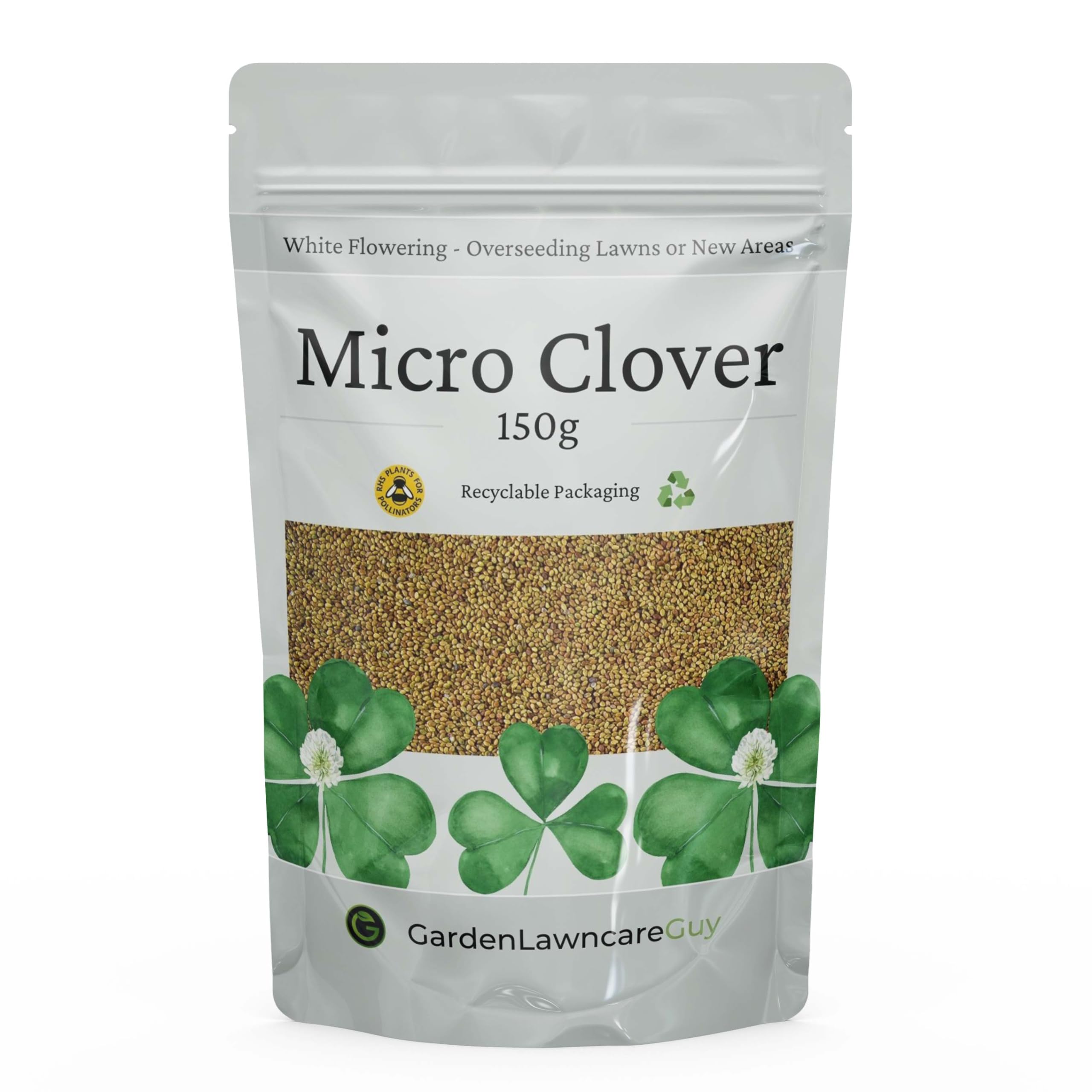 Micro Clover Seed UK - Small Leaf White Clover Seed for Sowing, Soil Improver and Ground Cover Crop (Trifolium Repens Pipolina)