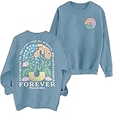 OCURHU Christian Sweatshirts for Women Jesus Faith Pullover Bible Verse Inspirational Long Sleeve Graphic Shirt