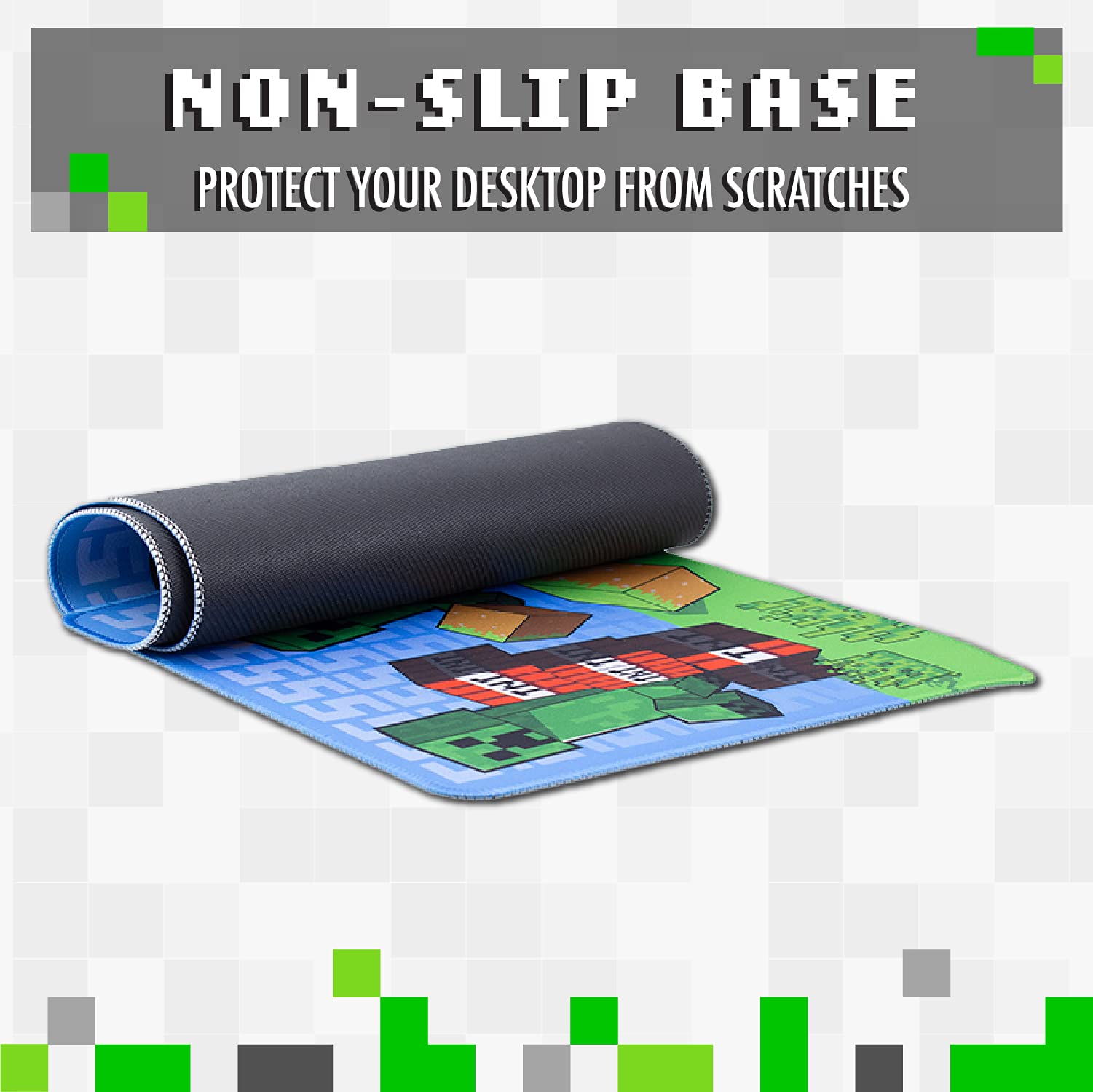 Paladone Minecraft Creeper Large Gaming Mouse Pad for Desk Keyboard Mousepad Non-Slip