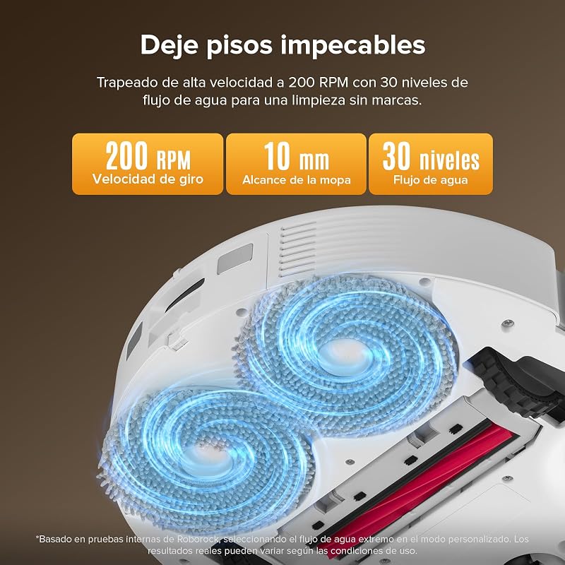 roborock QV 35S set Robot Vacuum Cleaner, 10000 Pa HyperForce Suction with Multifunctional Base, Double Anti-tangle Brushes, 2 10 mm Automatic Lift Rotating Mops, auto-limpeza e secagem, Branco