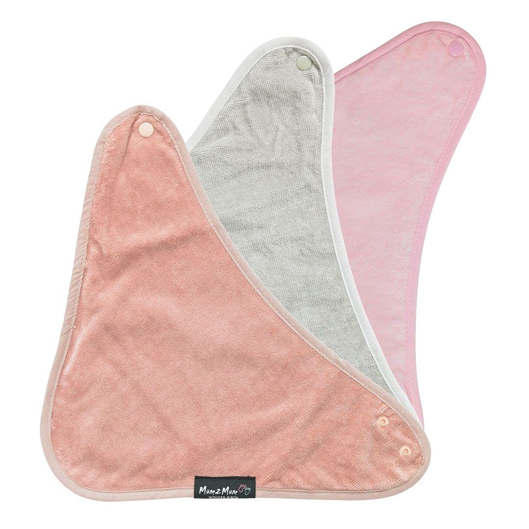 Mum2Mum Bandana Wonder Bib Multipack in Dusty Pink/Baby Pink/Stone