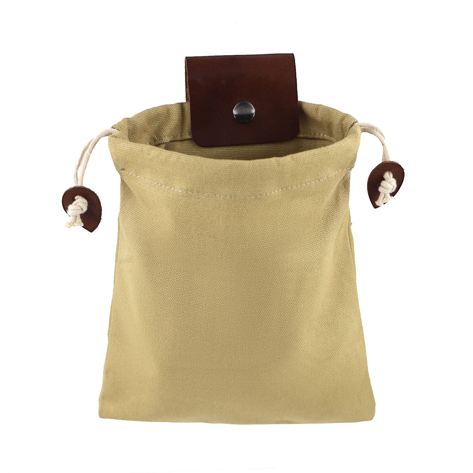 Foraging Bag,Foldable Bushcraft Bag Waterproof Waxed Canvas Foraging Pouch W/Drawstring Buckle for Camping Hiking