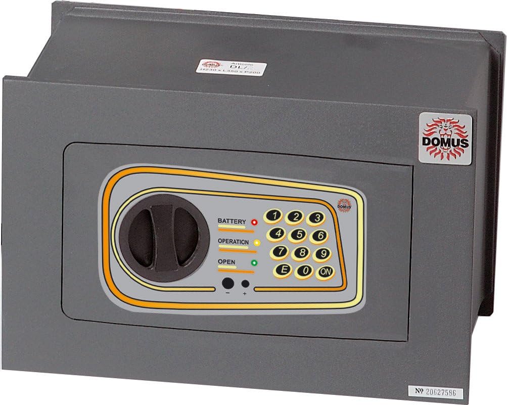 Domus DL/2 Wall Safe with Electronic Lock, Dark Grey, 23 x 32 x 20 cm