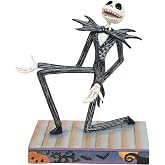 Enesco Disney Traditions by Jim Shore The Nightmare Before Christmas Jack Skellington Figurine- Stone Resin Hand Painted Crafted Disney Halloween Collectible Figurines Home Decor Statue, 4 Inch