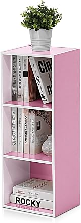 Furinno LUDER 3-Cube Bookshelf White Pink 30.5x80x23.6 cm view 5