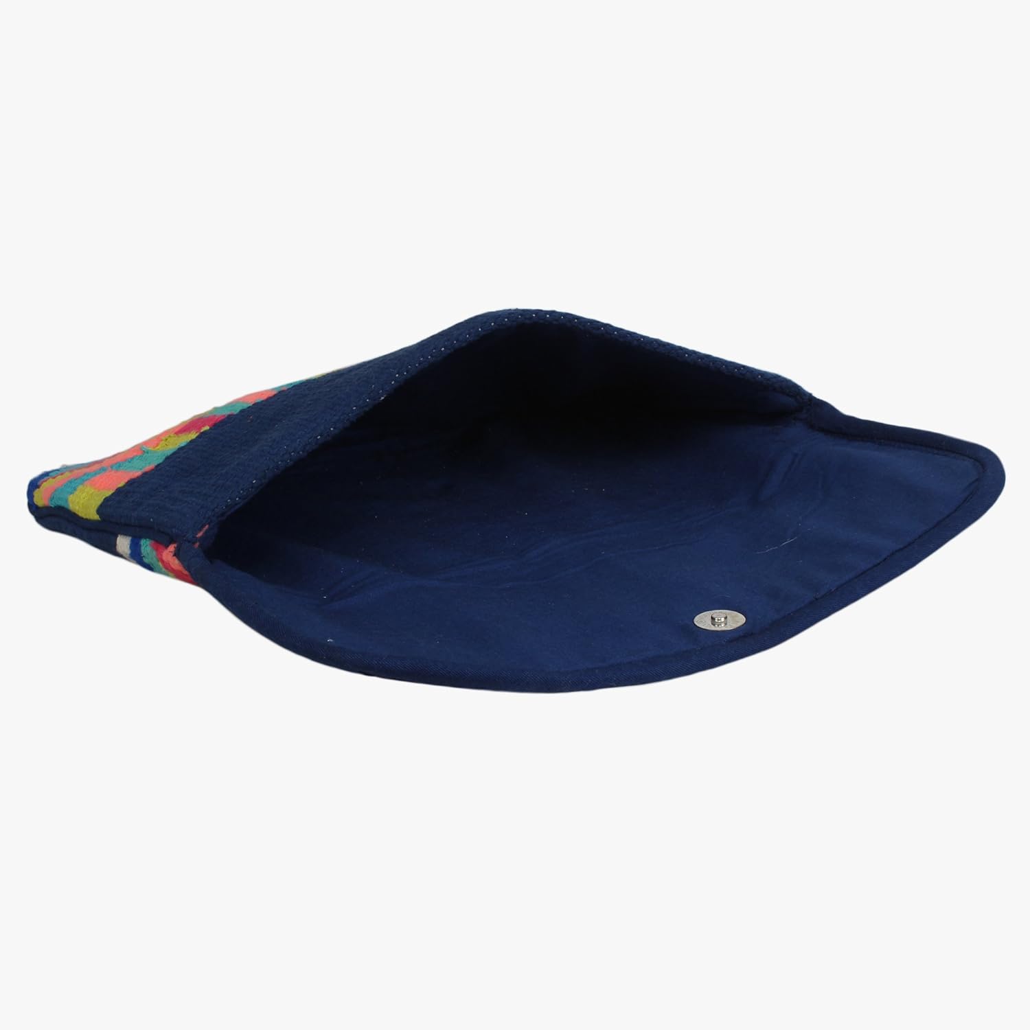 diwaah women's cotton clutch with magnetic snap, multicolour