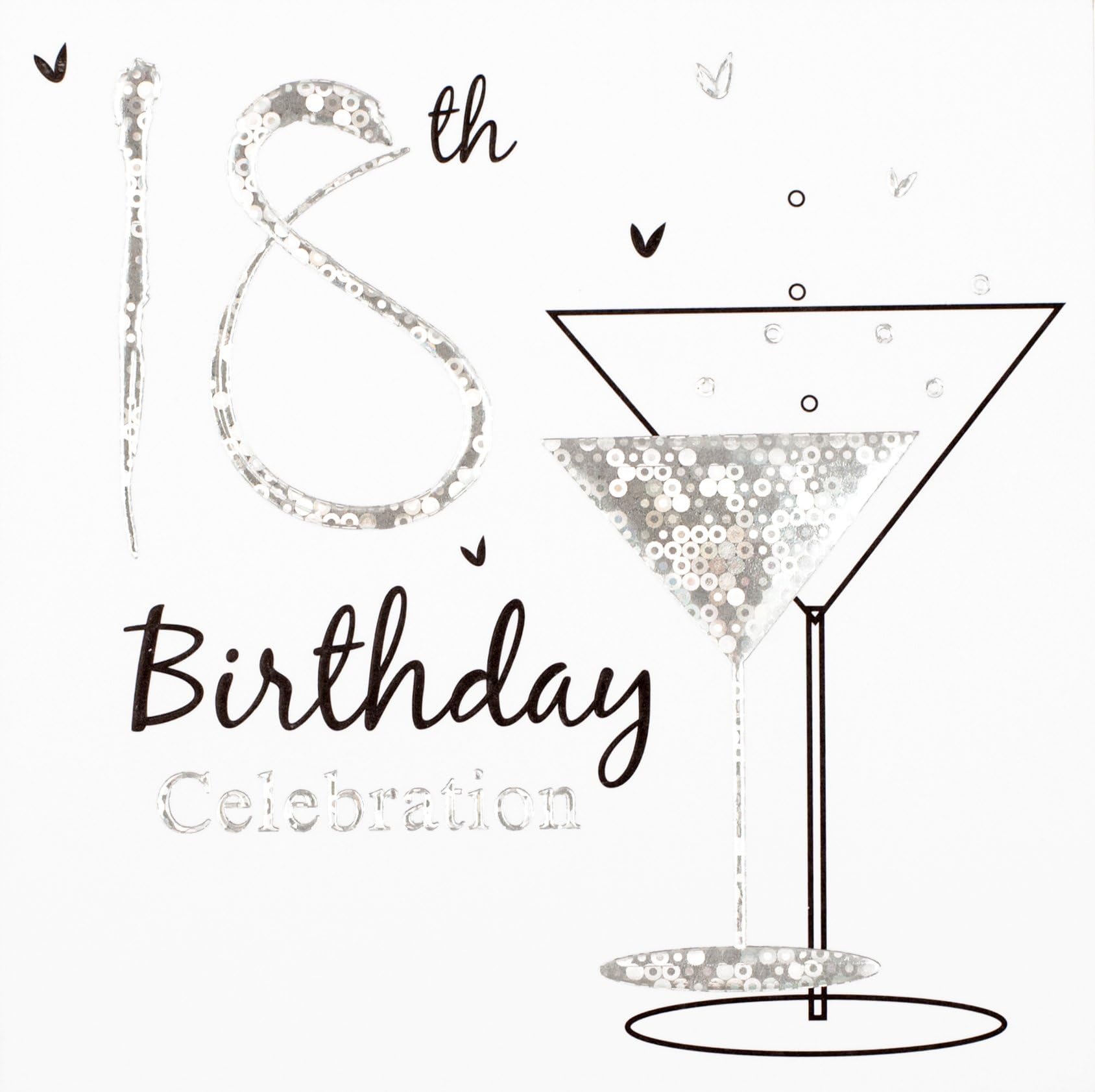 Invitation Happy Birthday 18th Foil 6 Pack with Envelopes