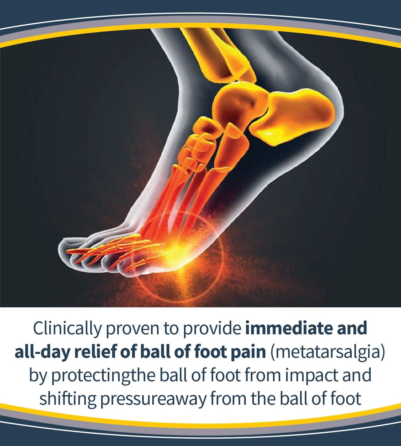 Dr. Scholl's BALL OF FOOT Pain Relief Orthotics (One Size) // Clinically Proven Immediate and All-Day Relief of Ball-of-Foot Pain by Lifting and Reducing Pressure on Metatarsal Bones: Health & Personal Care